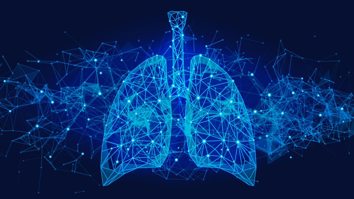 Abstract image of tumor in lungs