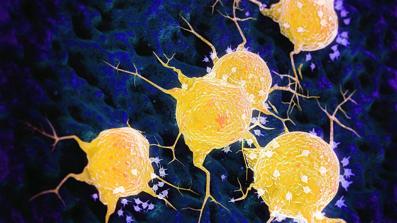 Image of cancer cells metastasizing