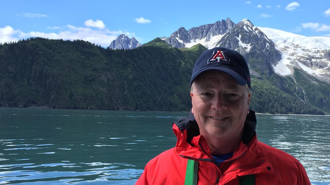 Chronic myeloid leukemia survivor Jim Fosmoe on a trip to Alaska in July 2016