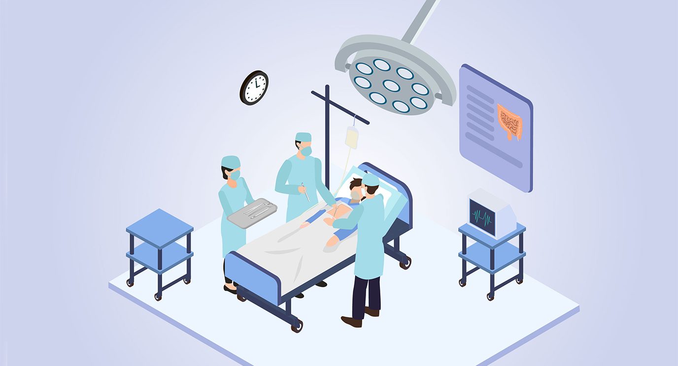 Illustration of an operating room 