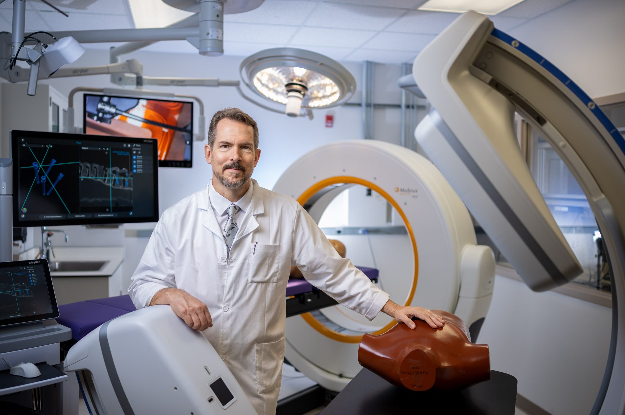 Jeff Siewerdsen, Ph.D., inside his 'surgineering' lab