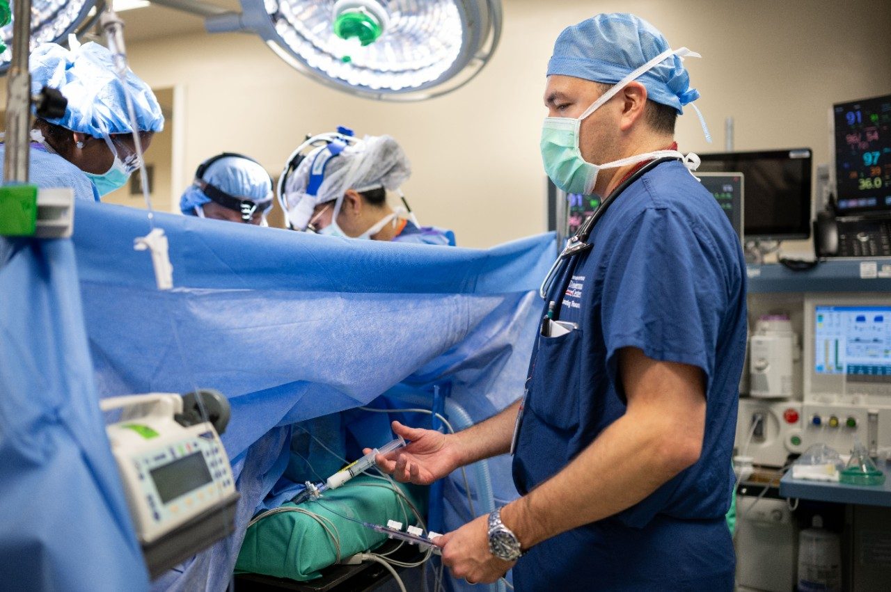 Jose Soliz, M.D., in the operating room